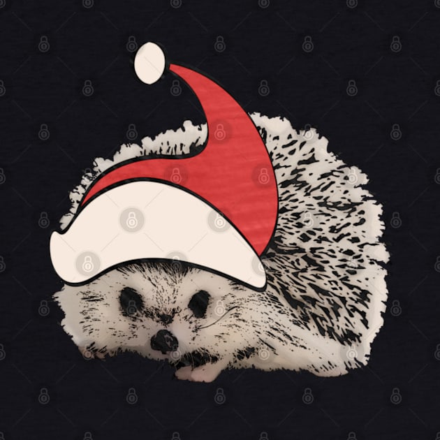 Hedgehog Christmas Santa Elf Vintage Novelty Gift by AmbersDesignsCo